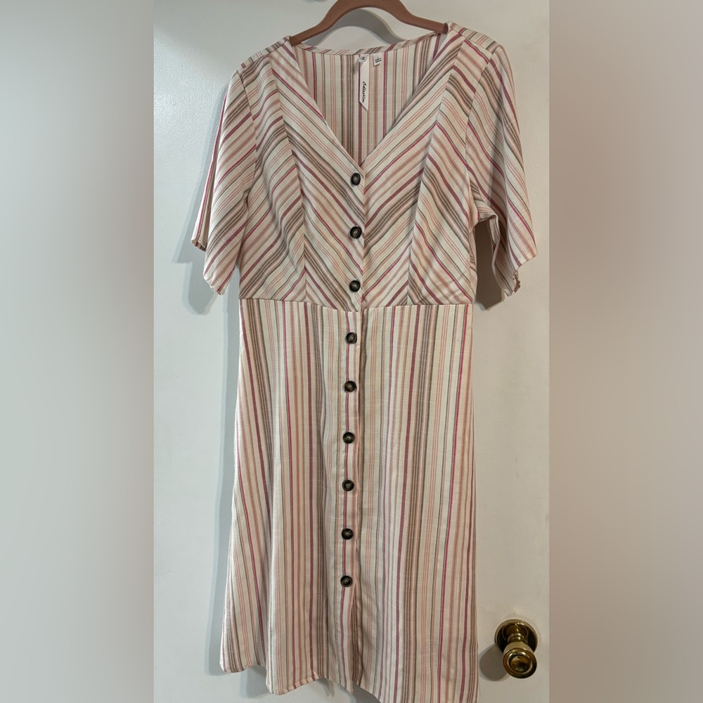 NY Collection Button Front Dress